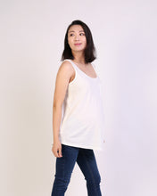 Load image into Gallery viewer, Lola White Maternity &amp; Breastfeeding Tank
